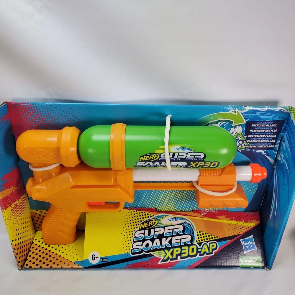 Nerf Super Soaker XP30-AP Water Blaster F3251 Orange Green Air Pressure NEW